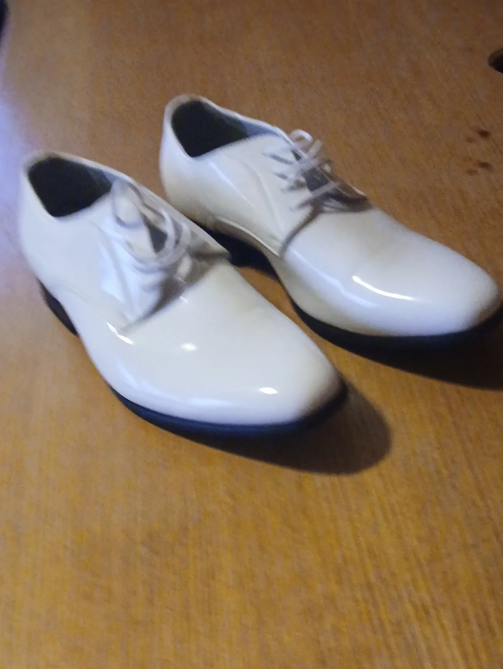 Men's Bruno Marc White Patent Derby Shoes — Polished Lace-Up Formal Oxfords